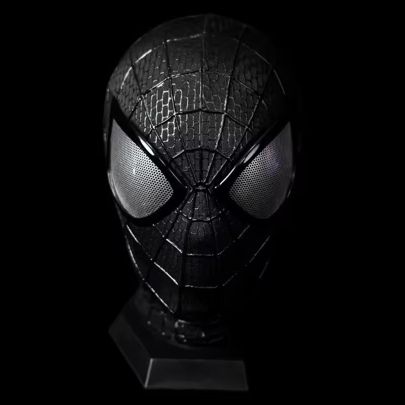 V2 Black Edition Full Head Shell Mask & Magnetic Lenses - Wearable prop mask (Adults)