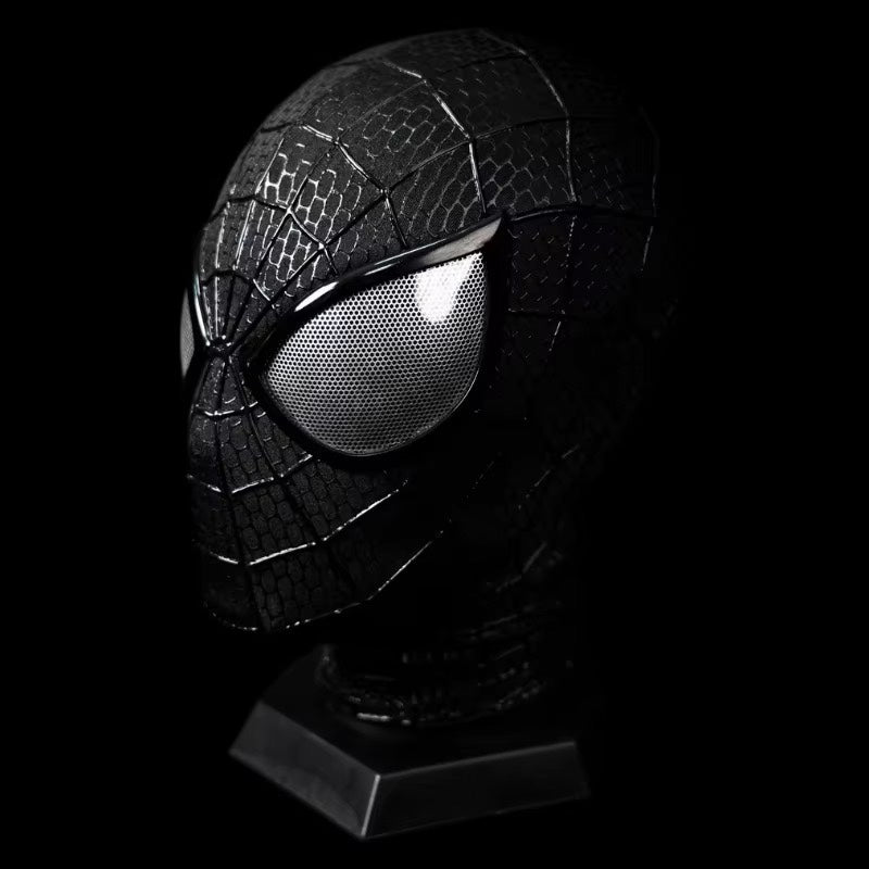 V2 Black Edition Full Head Shell Mask & Magnetic Lenses - Wearable prop mask (Adults)